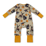 Duck deer turkey pumpkin baby boy fall zipper romper