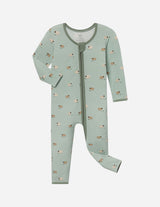 Three Little Tots Lamb Bamboo Convertible Footed Onesie, extra product detail