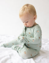 Three Little Tots Lamb Bamboo Convertible Footed Onesie, additional view