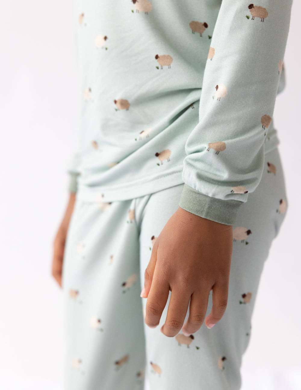 Three Little Tots Lamb Bamboo Kids Pajama Set, alternate angle