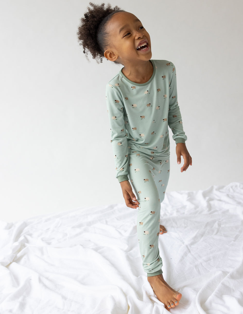 Three Little Tots Lamb Bamboo Kids Pajama Set, additional view