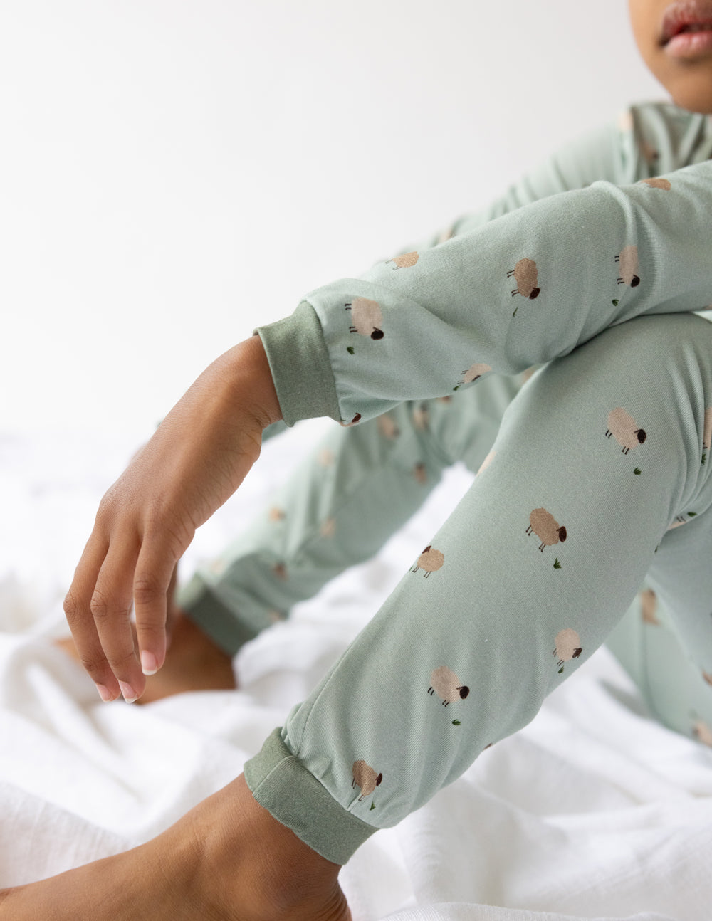 Three Little Tots Lamb Bamboo Kids Pajama Set, extra product detail