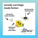Three Little Tots Lilliput Little Things - Axolotl Earrings, additional product photo