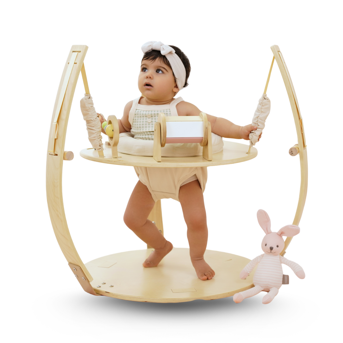 Three Little Tots Ivy 3-in-1 Baby Bouncer Gym and Toddler Activity Table