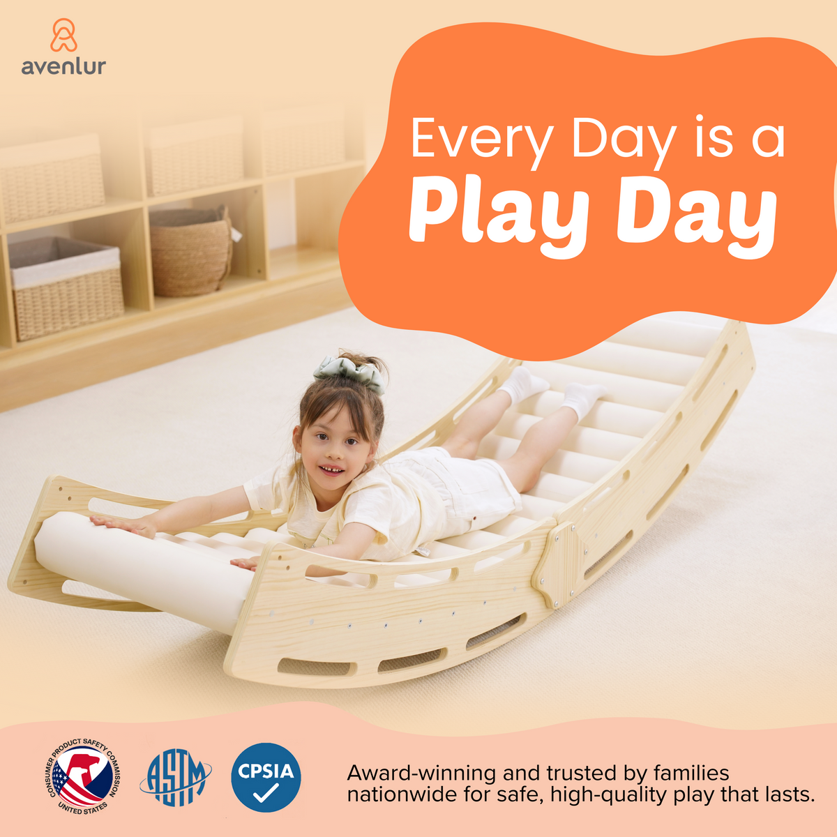 Three Little Tots Sensory Roller Slide and Rocker Combo, another angle