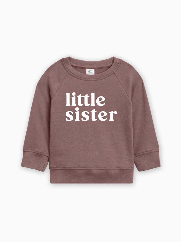 Little Sister Organic Cotton Baby Toddler Girl Pullover (Serif)