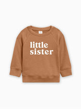 Little Sister Organic Cotton Baby Toddler Girl Pullover (Serif)