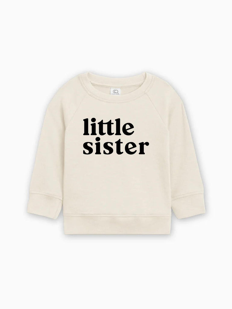 Little Sister Organic Cotton Baby Toddler Girl Pullover (Serif)