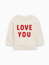Love You Organic Cotton Baby Toddler Valentine Day Pullover