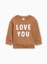 Love You Organic Cotton Baby Toddler Valentine Day Pullover