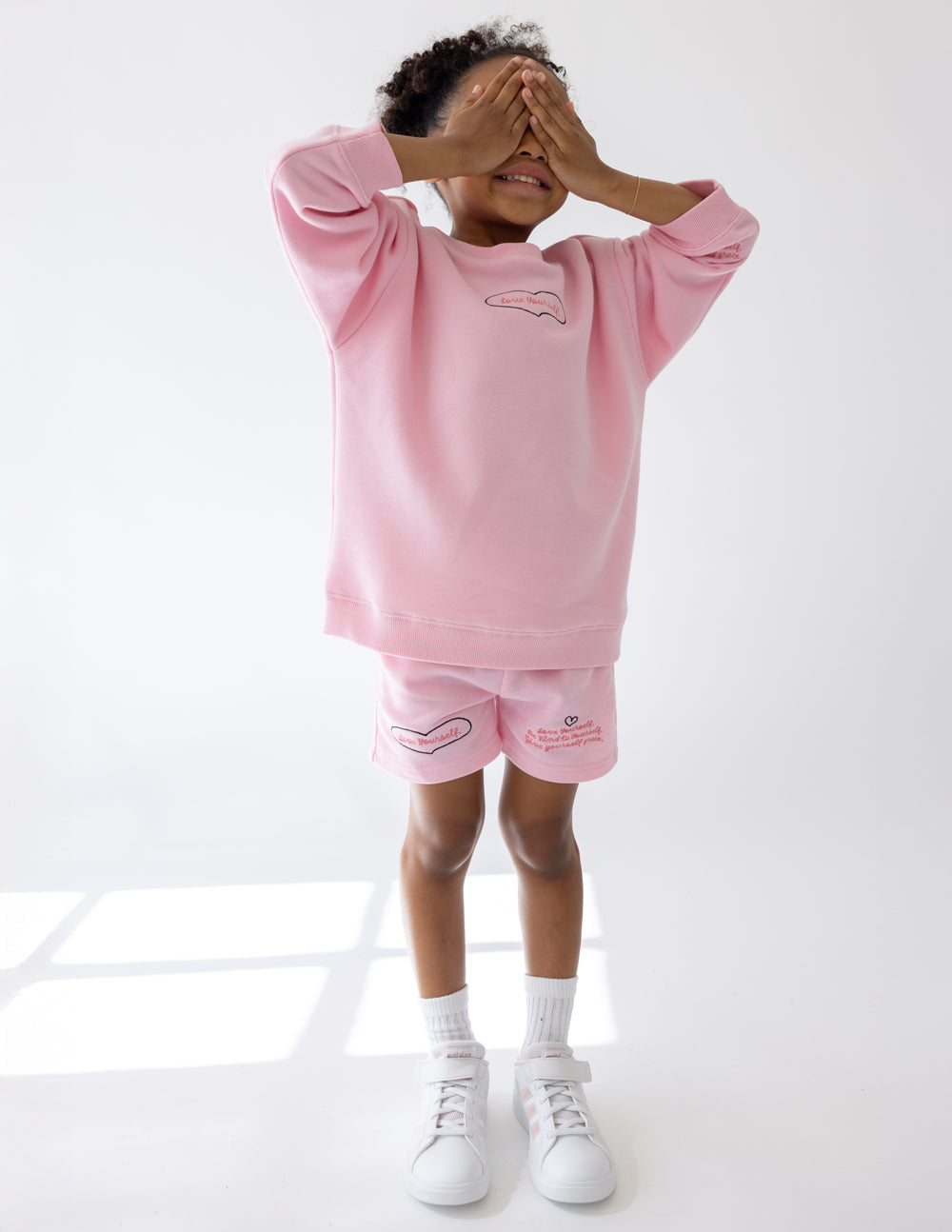 Three Little Tots Love Yourself Kids Crewneck, additional view