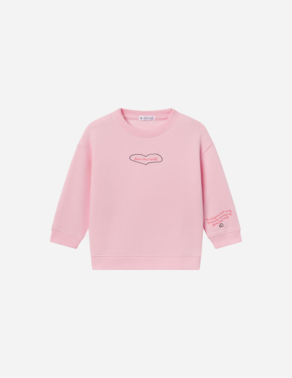 Three Little Tots Love Yourself Kids Crewneck, third additional photo