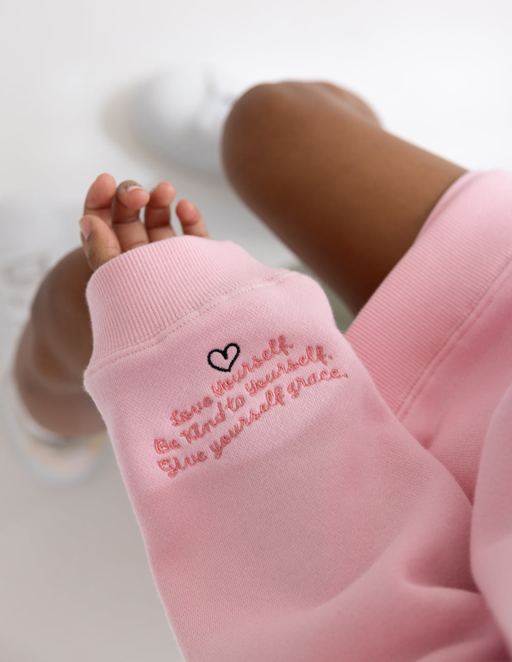 Three Little Tots Love Yourself Kids Crewneck, additional product photo