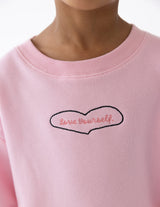 Three Little Tots Love Yourself Kids Crewneck, alternate angle
