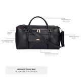 Three Little Tots Weekender Travel Bag Ebony Black, another angle