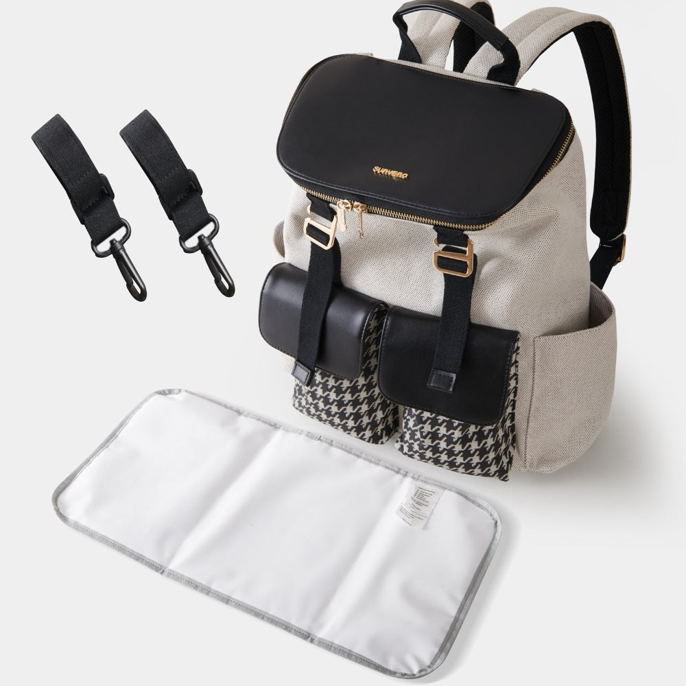 Houndstooth Backpack Diaper Bag