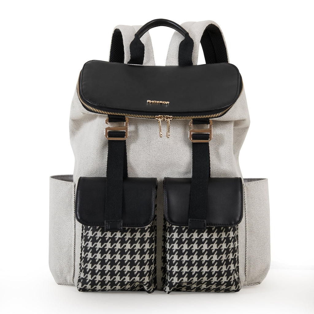 Houndstooth Backpack Diaper Bag