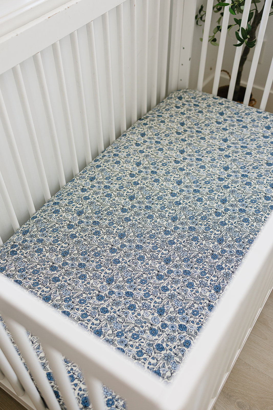 Three Little Tots Bluebell Pointelle Bamboo Stretch Crib Sheet, additional view