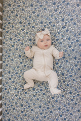 Three Little Tots Bluebell Pointelle Bamboo Stretch Crib Sheet, additional product photo