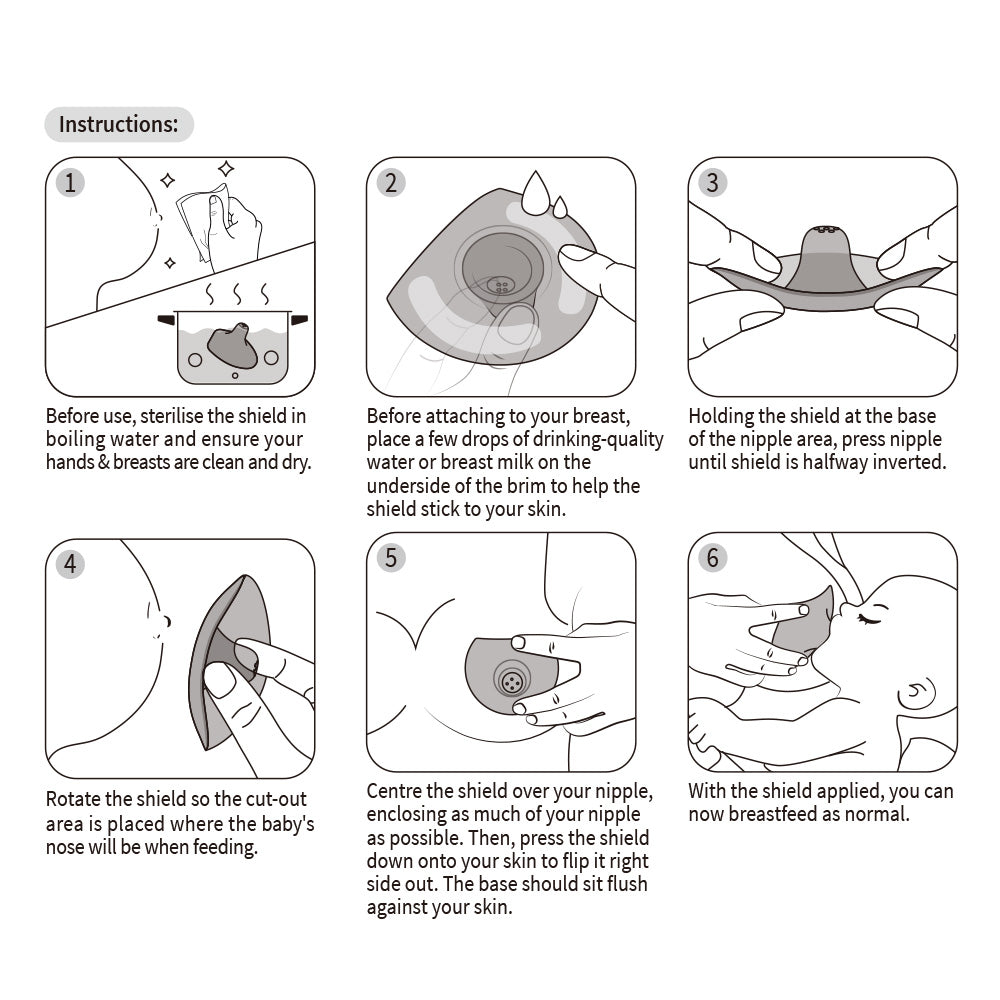 Haakaa Silicone Nipple Shields 2-pk (24 mm)