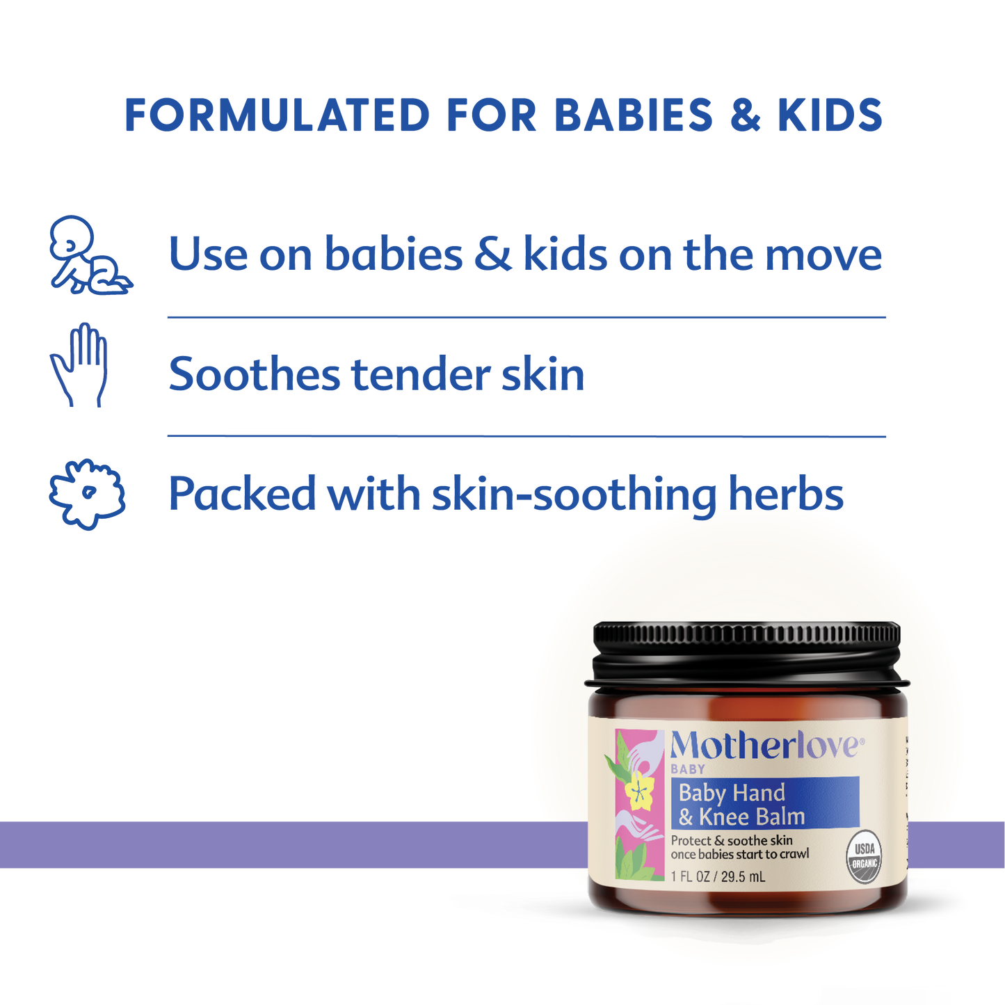 Three Little Tots Baby Hand and Knee Balm, additional view