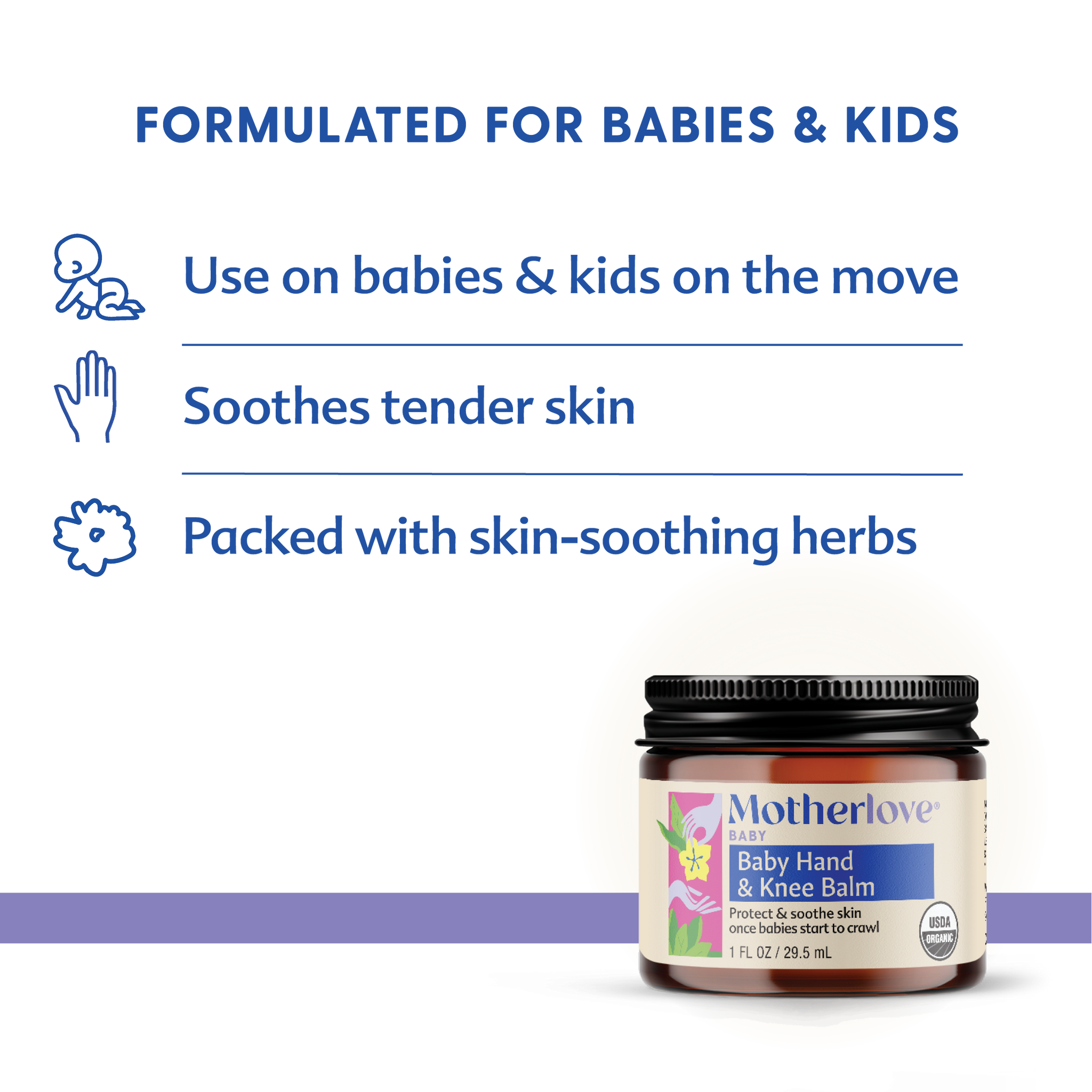 Three Little Tots Baby Hand and Knee Balm, additional view