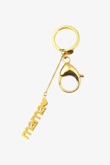 "Mama" Charm Keychain – 18K Gold Plated