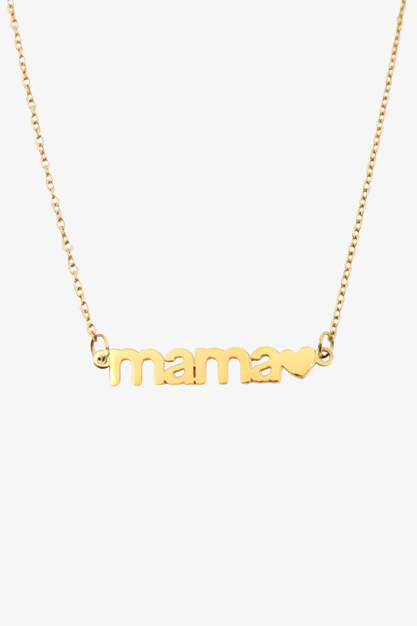 Three Little Tots Mama Necklace 18k Gold Plated Stainless Steel