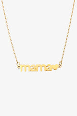 Three Little Tots Mama Necklace 18k Gold Plated Stainless Steel