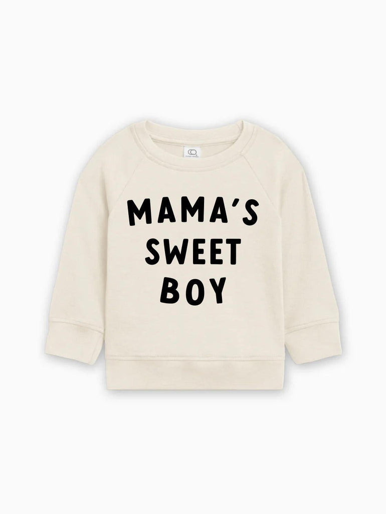 Mama's Sweet Boy Valentine's Day Baby Toddler Organic Cotton Pullover