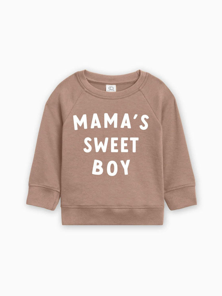 Mama's Sweet Boy Valentine's Day Baby Toddler Organic Cotton Pullover
