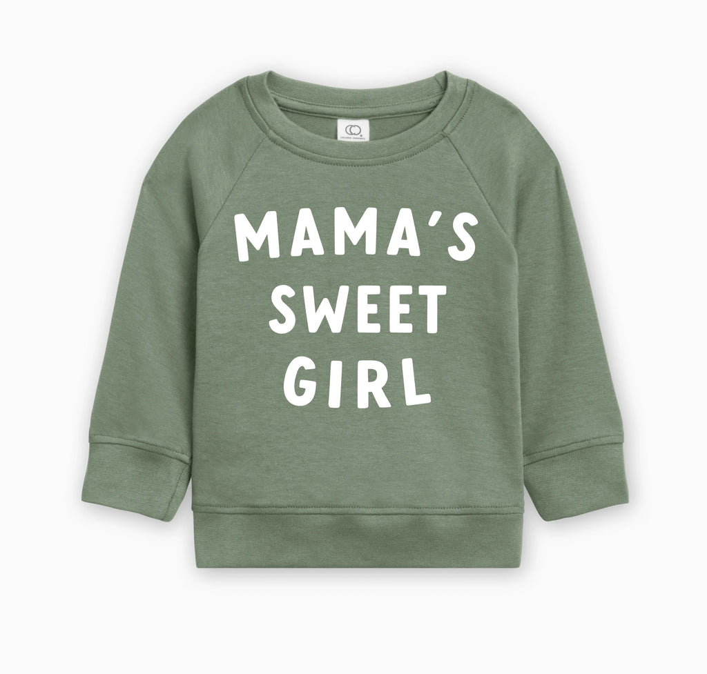 Mama's Sweet Girl Valentines Day Baby Toddler Organic Cotton Pullover