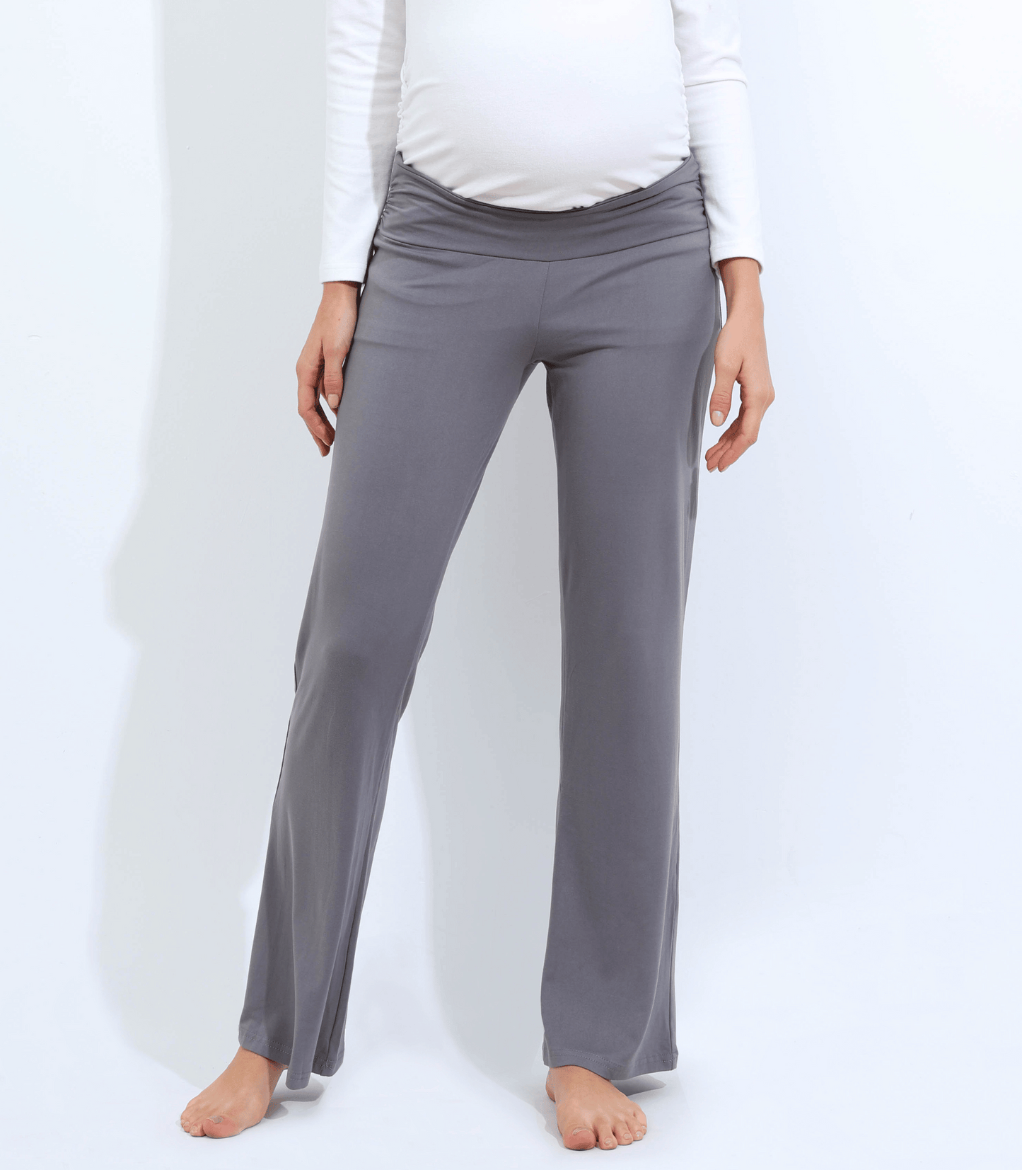 Three Little Tots Below Bump Maternity Postpartum Pajama Pants, front view