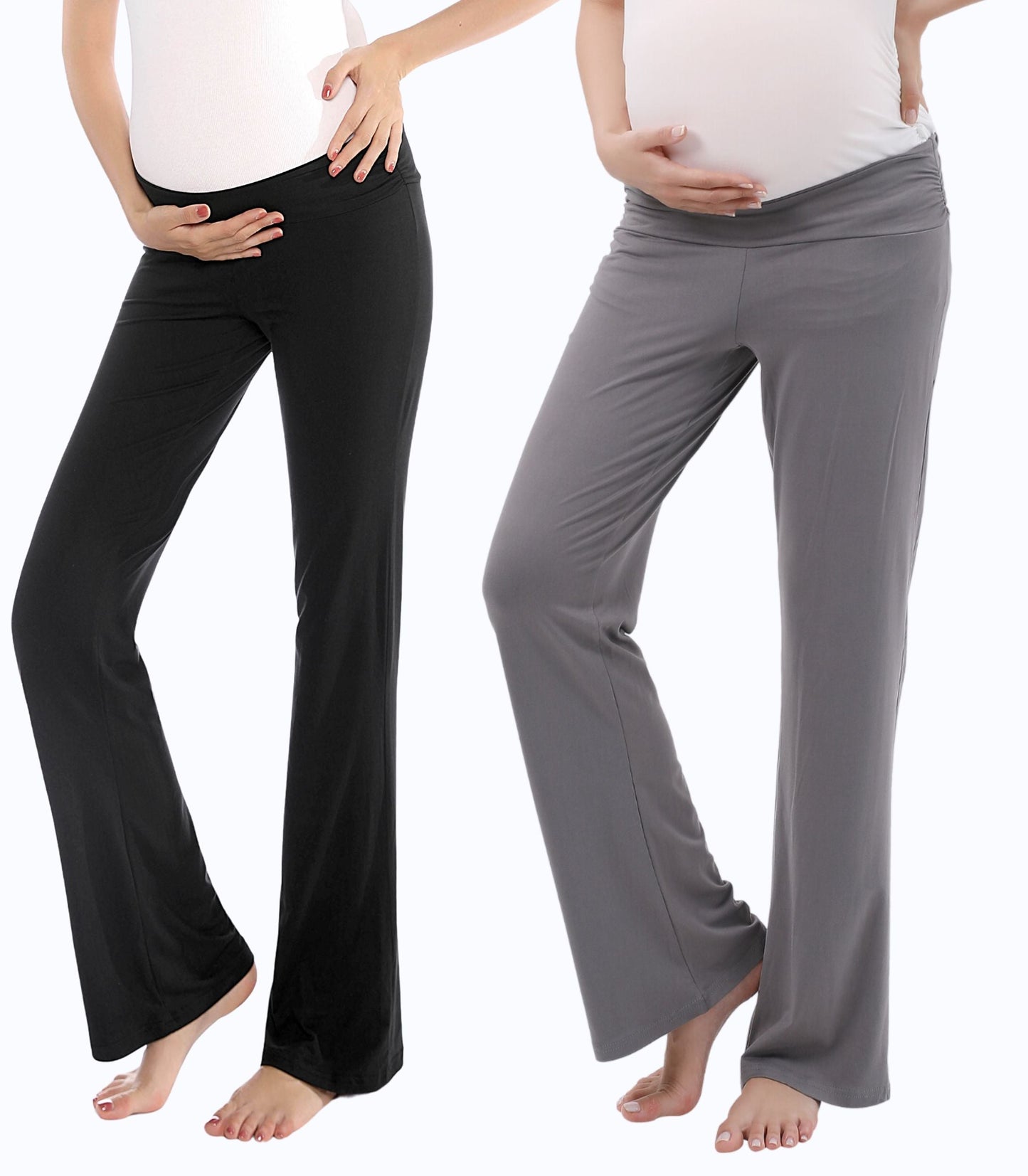 Three Little Tots Below Bump Maternity Postpartum Pajama Pants 2 Pack, additional product photo
