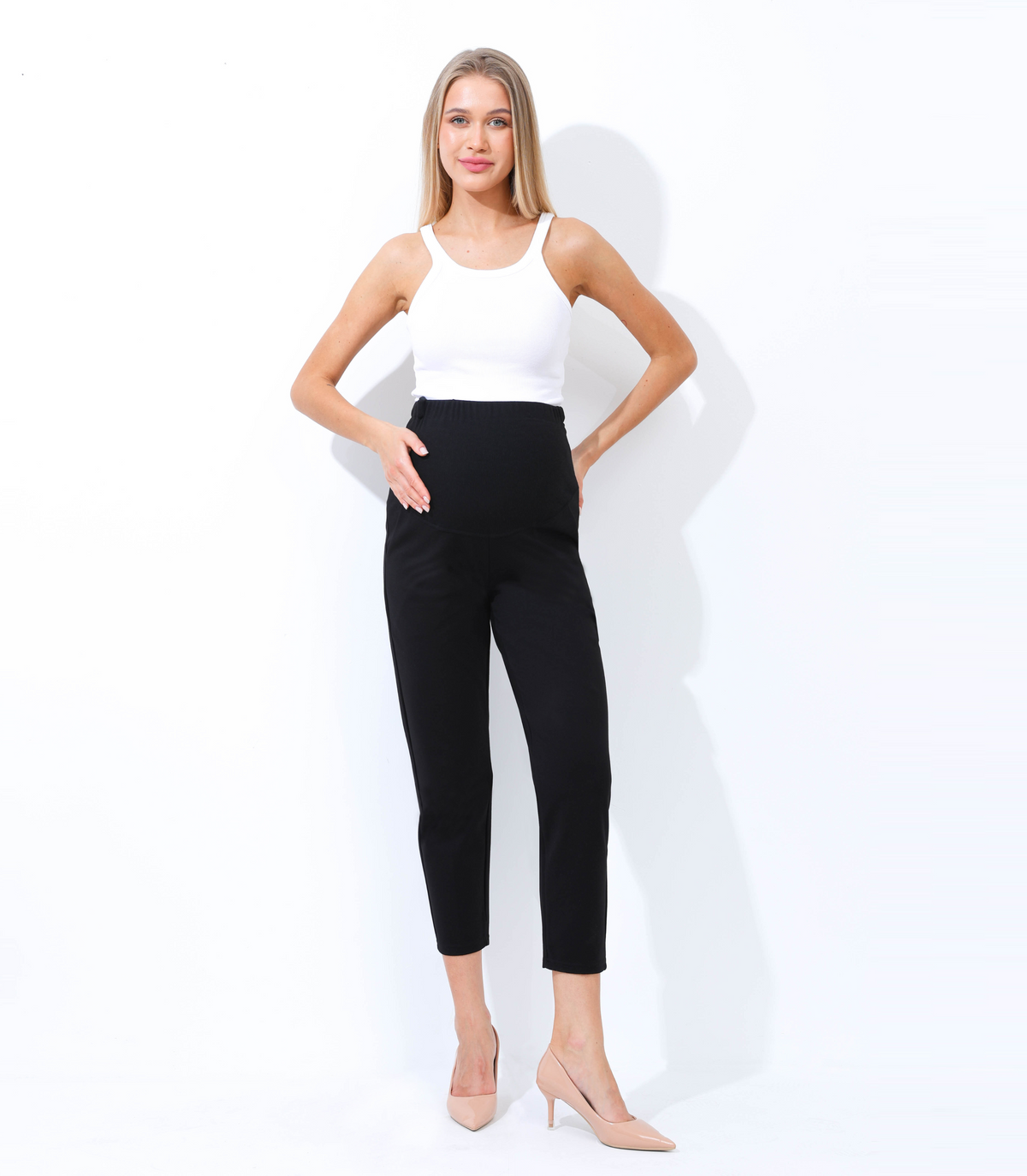 Three Little Tots The Maternity Ankle Pant, in Black