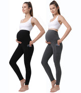 Pregnancy Yoga Pants with Pockets (2 Pack)