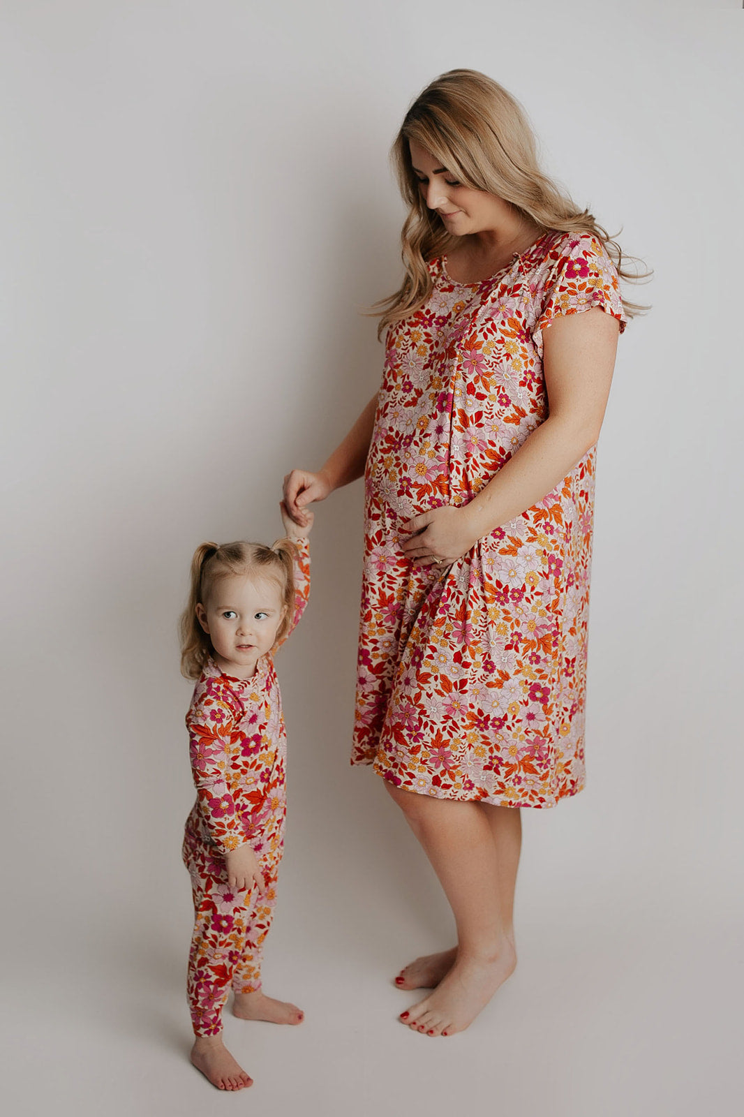 the perfect matching set for pregnant mom and little girls