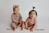 Color difference between the Mauve and Dusty Rose pink playsuits