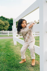 Three Little Tots Cream Knit Leggings, alternate angle