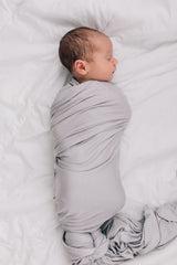 Three Little Tots Stone Bamboo Stretch Swaddle, another angle