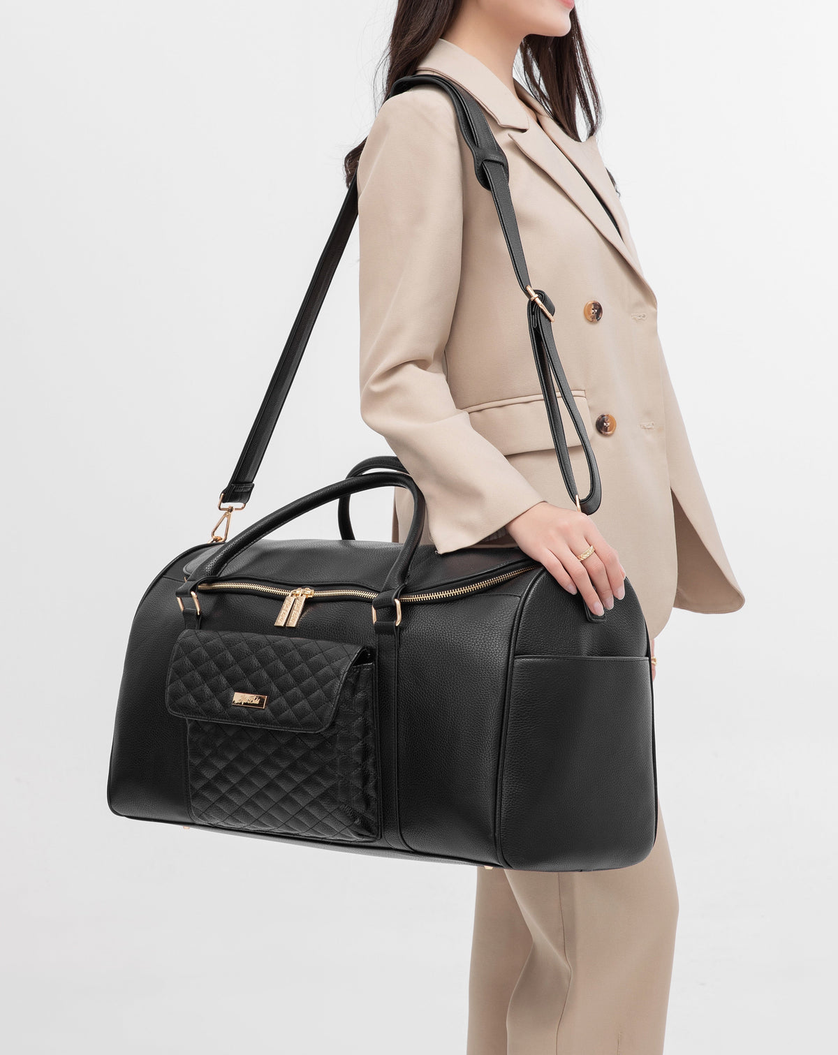 Three Little Tots Weekender Travel Bag Ebony Black, fifth additional photo