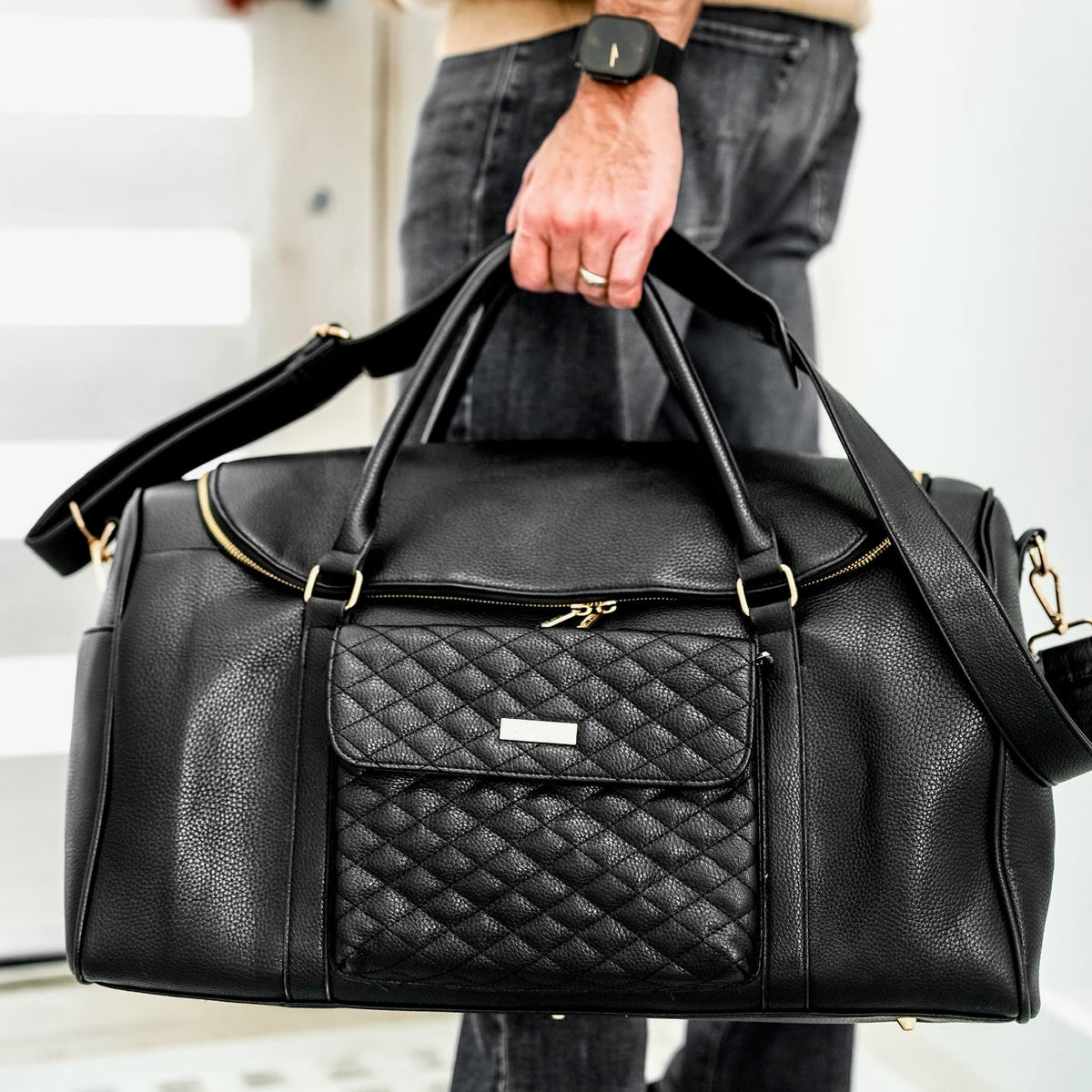 Three Little Tots Weekender Travel Bag Ebony Black, fourth additional photo