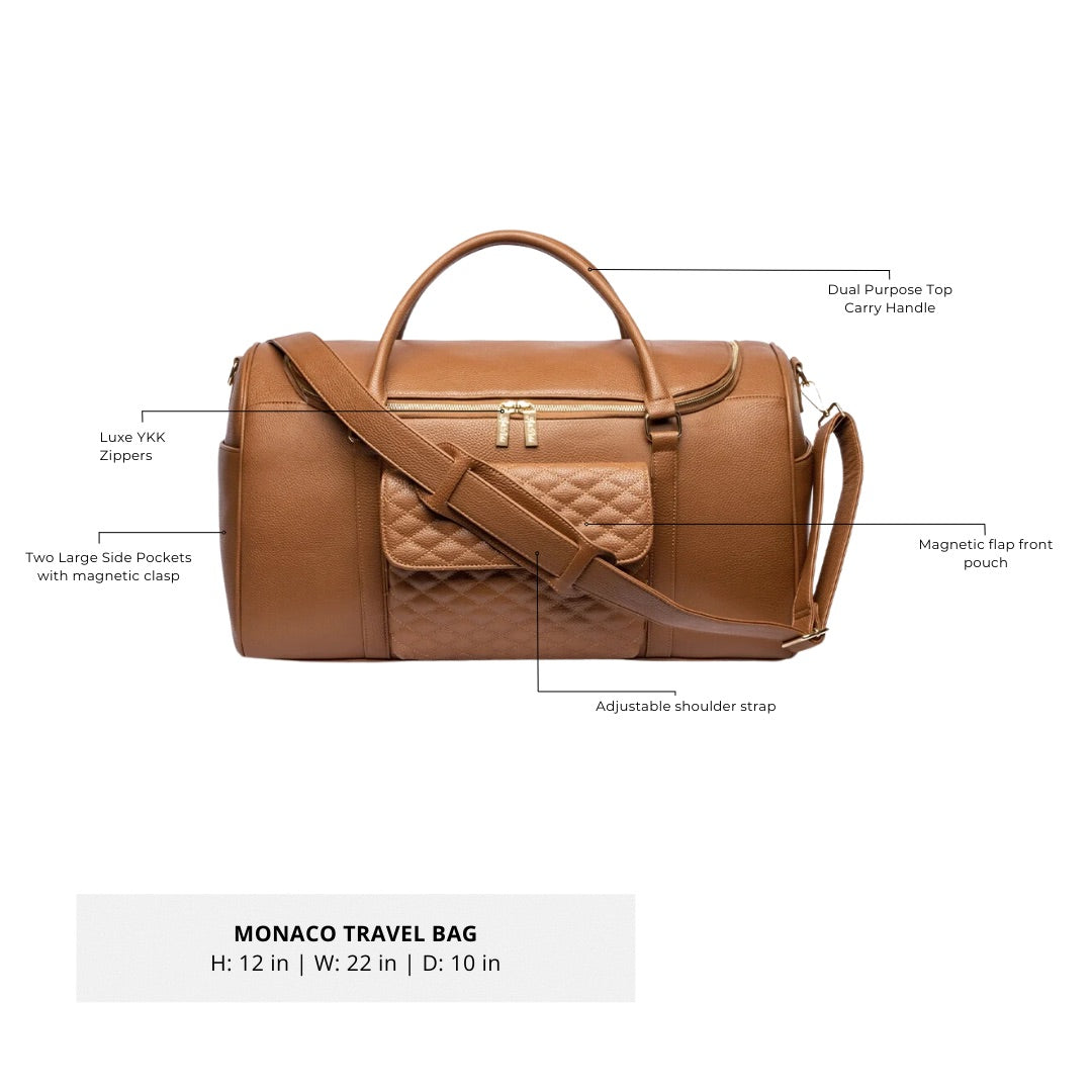 Three Little Tots Weekender Travel Bag Caramel, second additional photo
