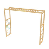 Three Little Tots Monkey Bar Attachment For 79 Inch Walnut Swedish Ladder, additional view