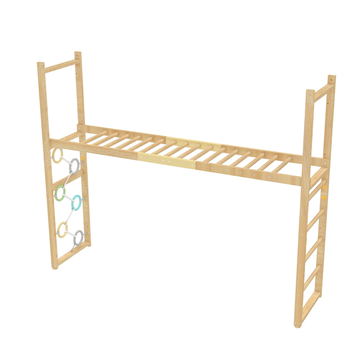 Three Little Tots Monkey Bar Attachment For 95 Inch Walnut Swedish Ladder, extra product detail