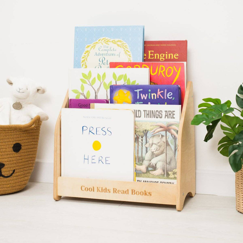 Montessori bookshelf for toddlers