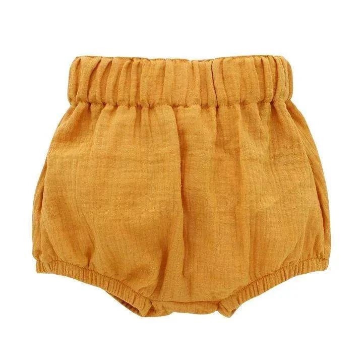 Three Little Tots Mustard Muslin Cotton Bloomers