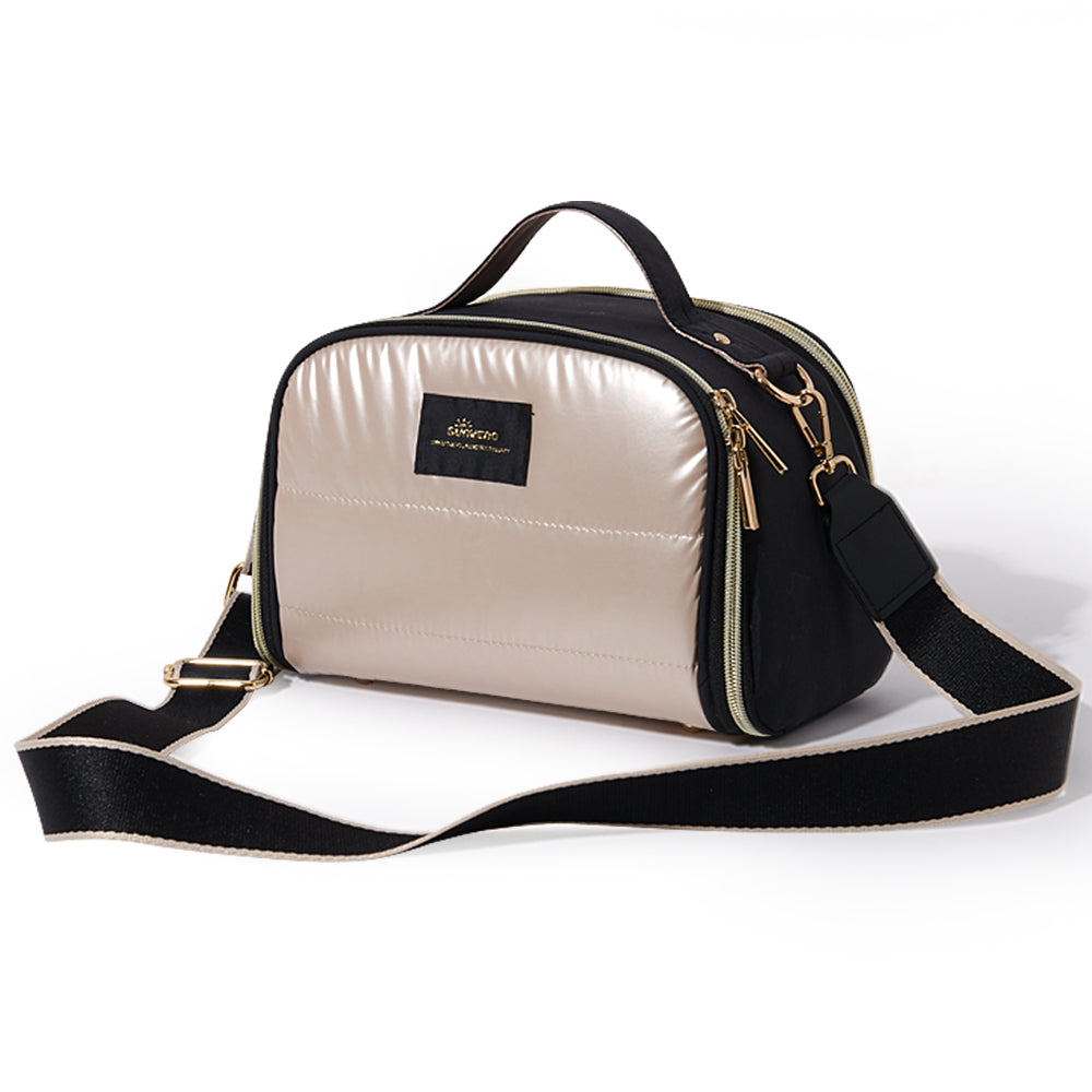 Three Little Tots Lunch Cooler Bag with Shoulder Strap, in Golden