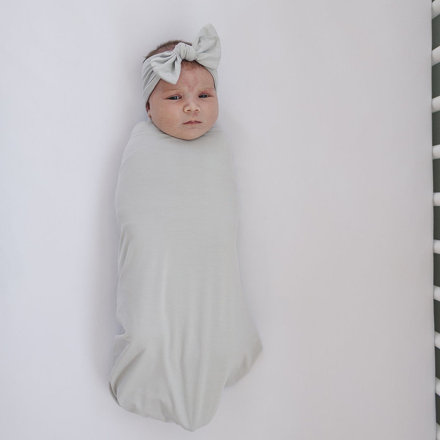 Three Little Tots Stone Bamboo Stretch Swaddle, additional view