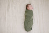 Three Little Tots Olive Bamboo Stretch Swaddle, supplementary photo